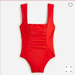 JCrew “Ruched squareneck one-piece” Women’s swimsuit - size 10 - NEW with tags